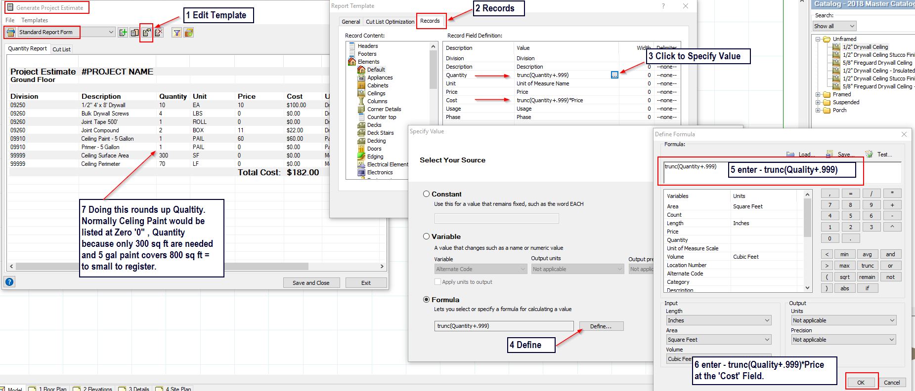 TIP Change Estimate Formula Envisioneer